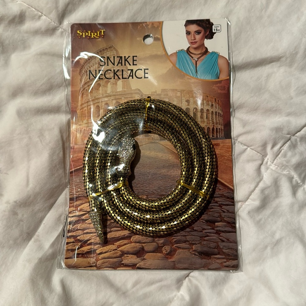 NWT Snake Necklace - Egyptian or Roman / Greek Costume Jewelry Cosplay Halloween